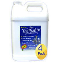 Load image into Gallery viewer, Brillianté Crystal Cleaner Gallon Refill Bottle 128oz - 4 Pack
